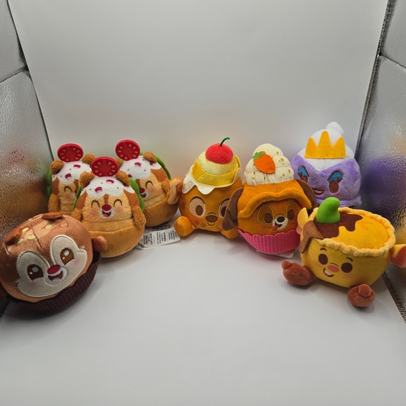 Disney Other - Disney Park Snack Plush Lot of 8 Chip Dale Dessert Carnival Food & Wine Festival